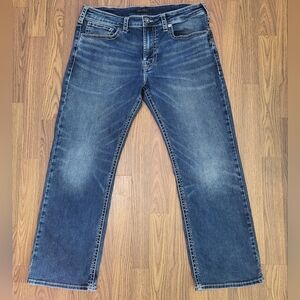 Silver Zac Jeans Men's Bootcut Blue Denim W36 L30 Classic Fit C3